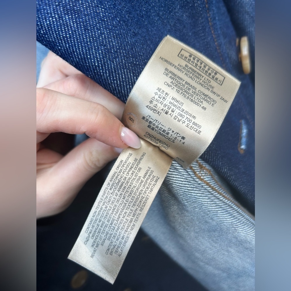 BURBERRY EASTHEATH Denim Jean Long Trench Coat - Picture 10 of 15